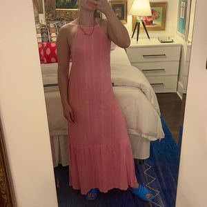 Pink halter top dress
